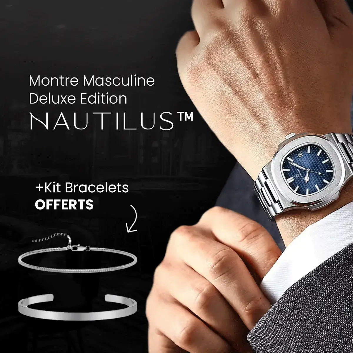 Men's Luxe Nautilus™ Watch with a Free Bracelet Kit – Proper Bargain!